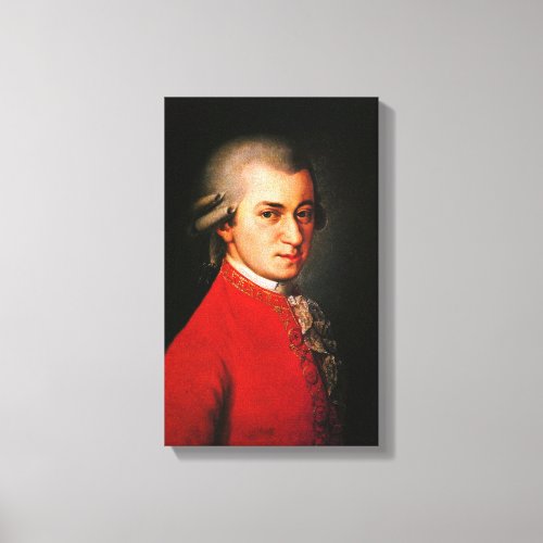 Wolfgang Amadeus Mozart portrait Canvas Print