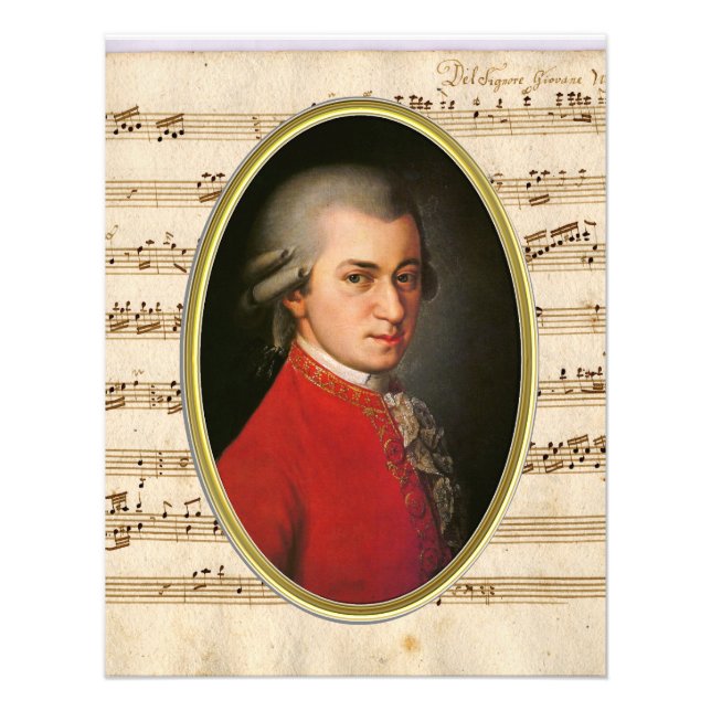 Wolfgang Amadeus Mozart Portrait  Enlargement Photo Print (Front)