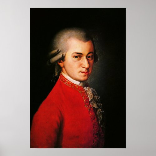 Wolfgang Amadeus Mozart portrait Poster