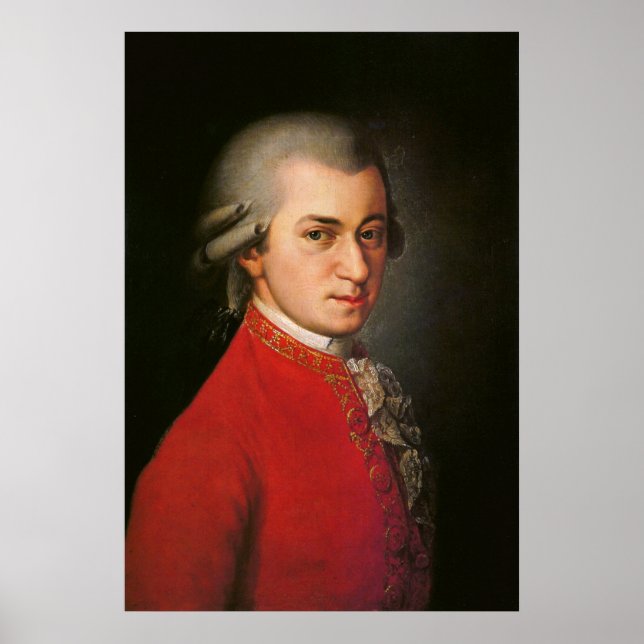 Wolfgang Amadeus Mozart Portrait Poster (Front)
