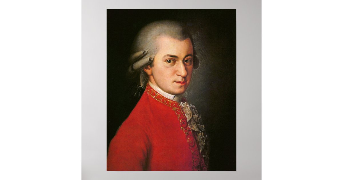 Wolfgang Amadeus Mozart Portrait Poster Zazzle Com