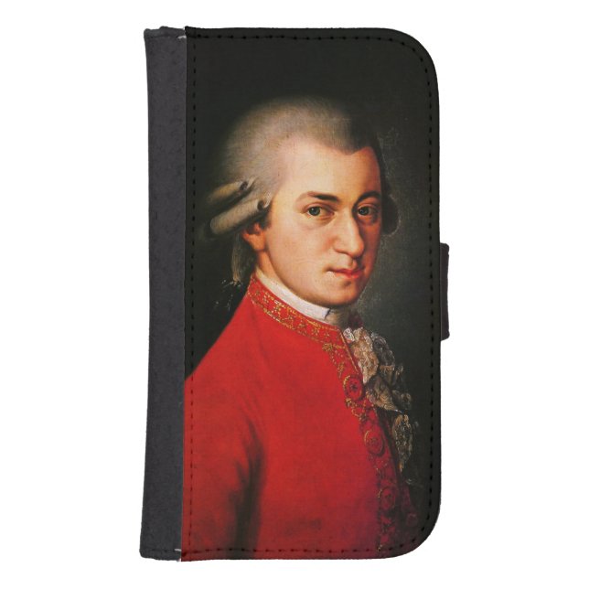Wolfgang Amadeus Mozart portrait Samsung Galaxy Wallet Case (Front)
