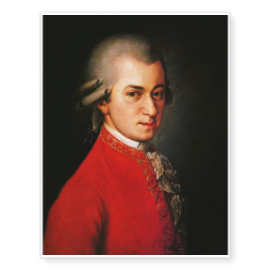 Wolfgang Amadeus Mozart portrait Temporary Tattoos