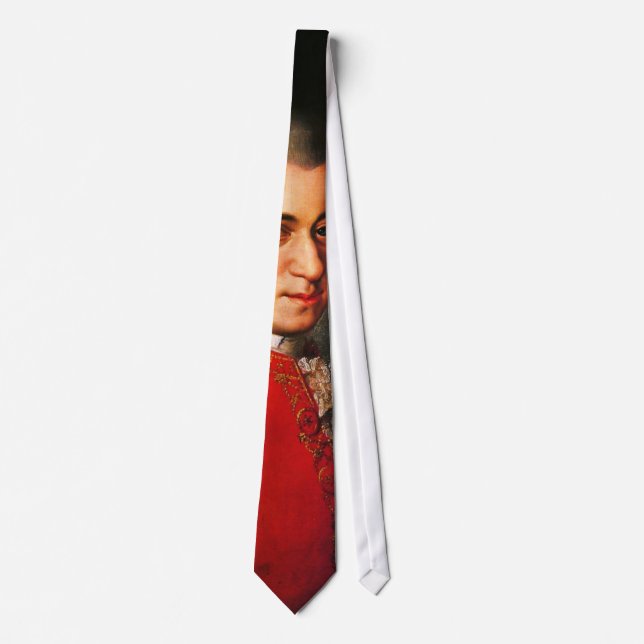 Wolfgang Amadeus Mozart portrait Tie (Front)
