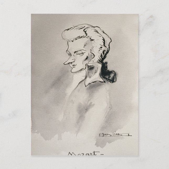 Wolfgang Amadeus Mozart Postcard (Front)