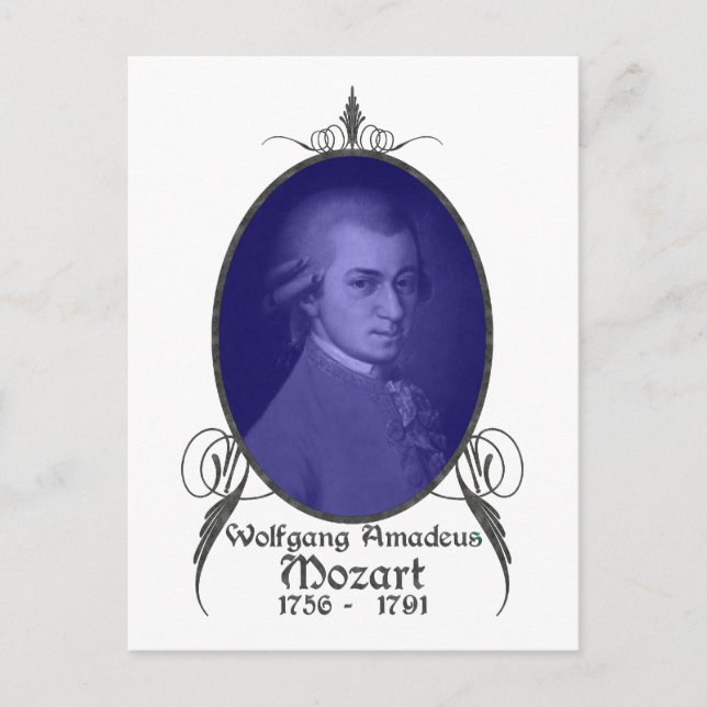 Wolfgang Amadeus Mozart Postcard (Front)