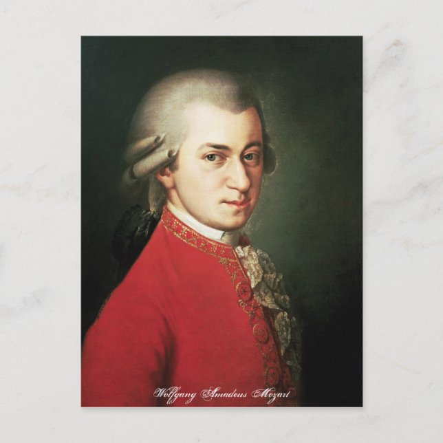 Wolfgang Amadeus Mozart Postcard (Front)