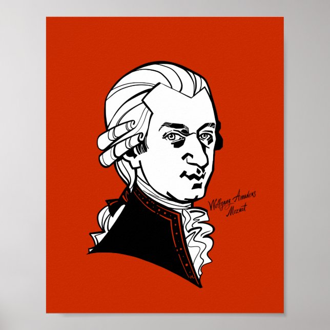 Wolfgang Amadeus Mozart Poster (Front)