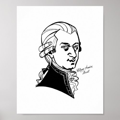 Wolfgang Amadeus Mozart Poster