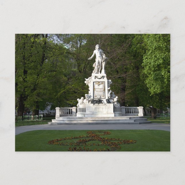 Wolfgang Amadeus Mozart Statue Postcard (Front)