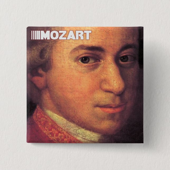 Wolfgang Amadeus Mozart Stuff Button (Front)