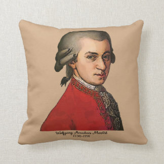 wolfgang Amadeus Mozart Throw Pillow