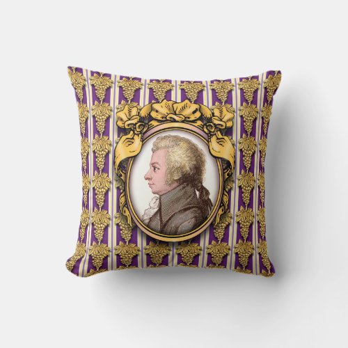 Wolfgang Amadeus Mozart Throw Pillow