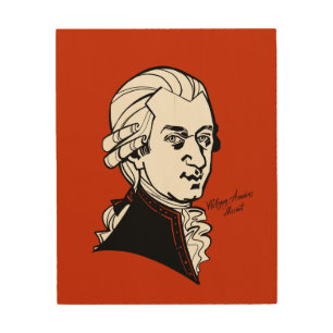 Wolfgang Amadeus Mozart Wood Wall Art