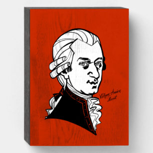 Wolfgang Amadeus Mozart Wooden Box Sign