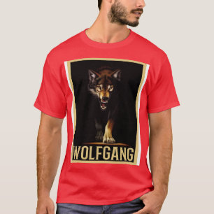 Wolfgang Wolf Outfit On The Name Day With Name 4 T-Shirt
