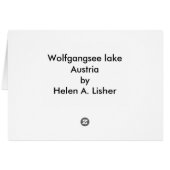 Wolfgangsee lake cards (Back Horizontal)