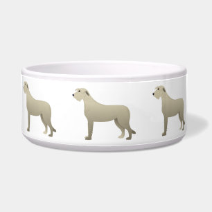 Wolfhound Dog Basic Breed Silhouette Bowl