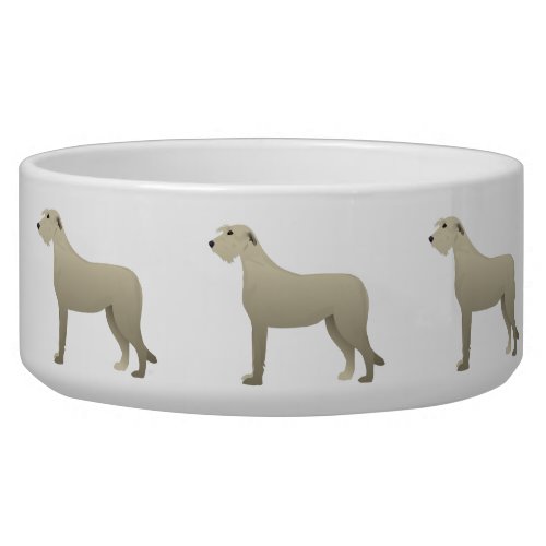 Wolfhound Dog Basic Breed Silhouette Bowl