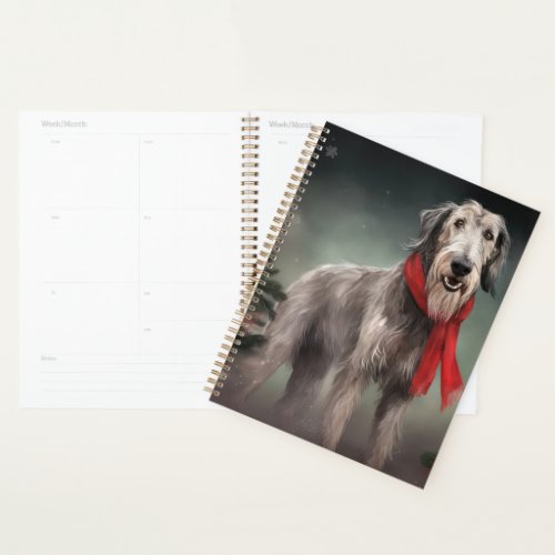 Wolfhound Dog in Snow Christmas Planner