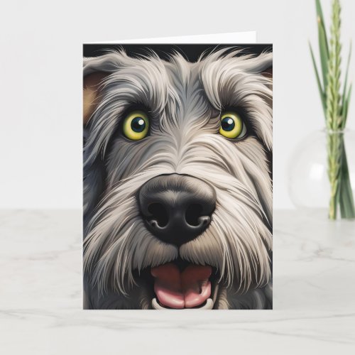Wolfhound Getting Older Birthday Humor Card