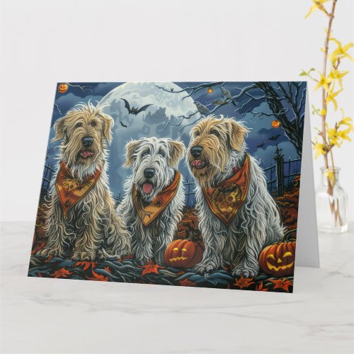 Wolfhound Halloween Spooky Card