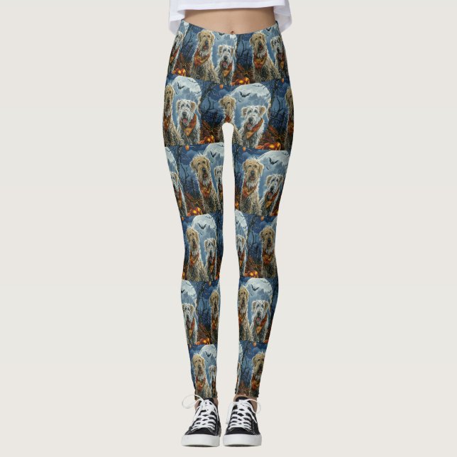 Wolfhound Halloween Spooky Leggings (Front)