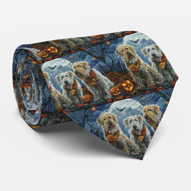 Wolfhound Halloween Spooky Neck Tie (Rolled)