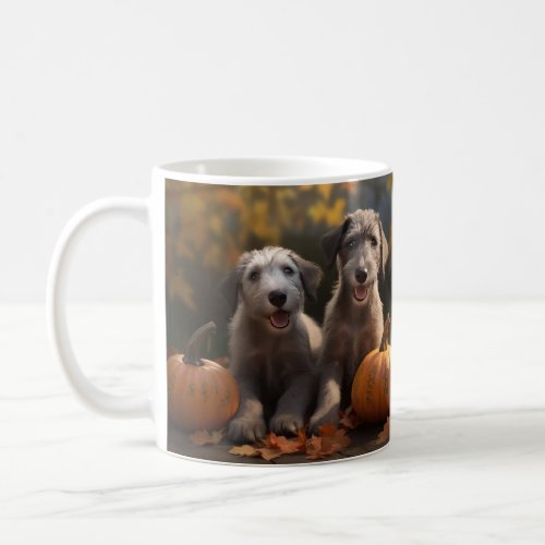 Wolfhound  Puppy Autumn Delight Pumpkin Coffee Mug
