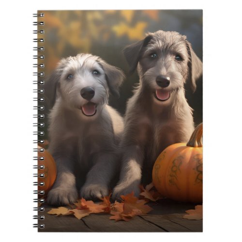 Wolfhound  Puppy Autumn Delight Pumpkin Notebook