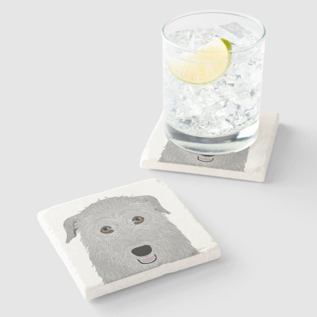 Wolfhound Stone Coaster (Side)