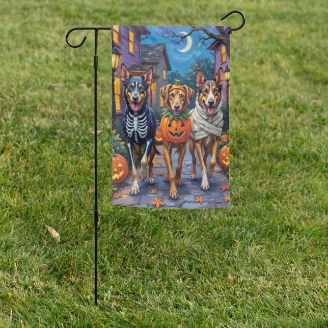  Wolfhound Trick-or-Treating Halloween Costumes Garden Flag (In SItu)