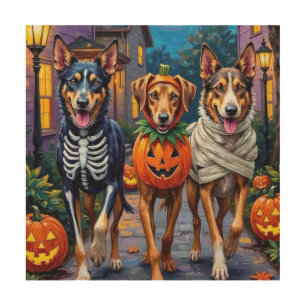  Wolfhound Trick-or-Treating Halloween Costumes Wood Wall Art