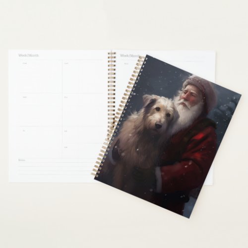 Wolfhound With Santa Claus Festive Christmas Planner