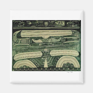 Wölfli 'Petrol' Fine Art Magnet