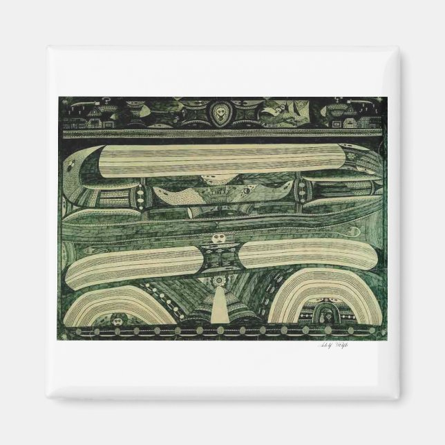 Wölfli 'Petrol' Fine Art Magnet (Front)