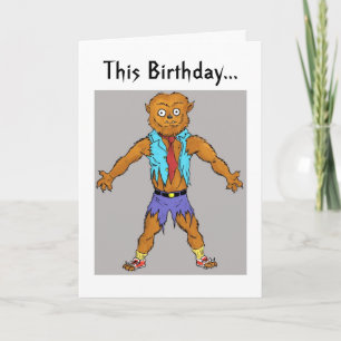 Wolfman Birthday Wishes Card