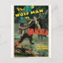 WOLFMAN VS DRACULA by Philip J. Riley Postcard