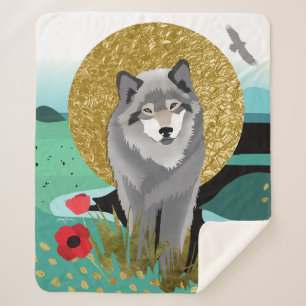 WOLFMOON AURA Sherpa Blanket -3 SIZES