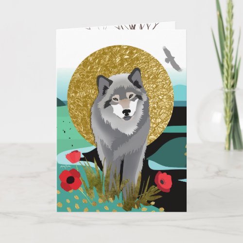 WOLFMOON AURA _ wolf art carts Card