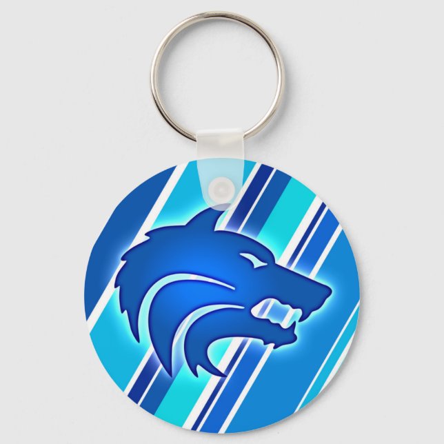 Wolfpack 2.25" Button Keychain (Front)