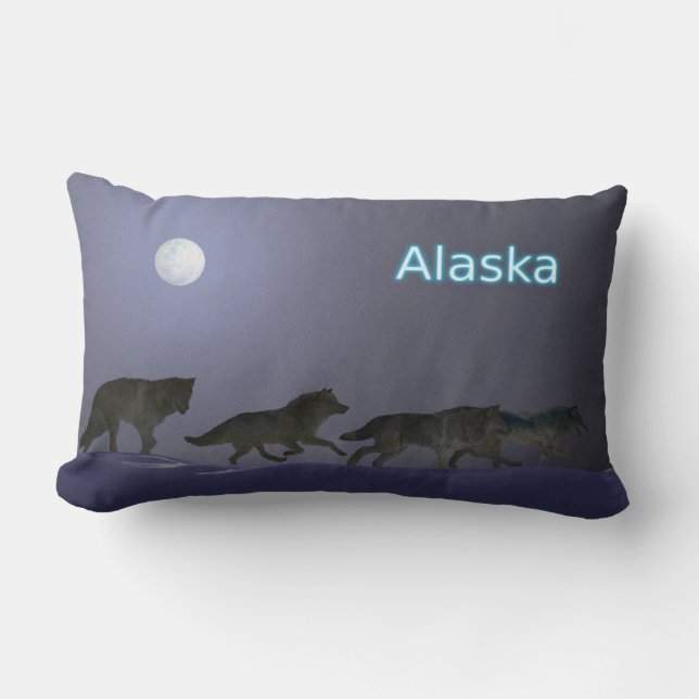 Wolfpack Lumbar Pillow (Front)