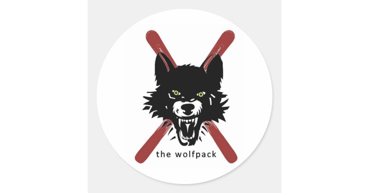 Wolfpack ski / helmet stickers | Zazzle