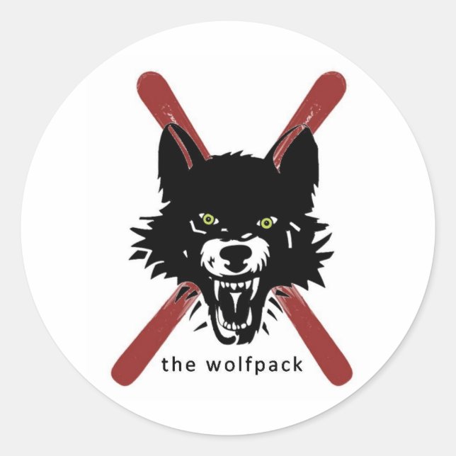 Wolfpack ski /  helmet stickers (Front)