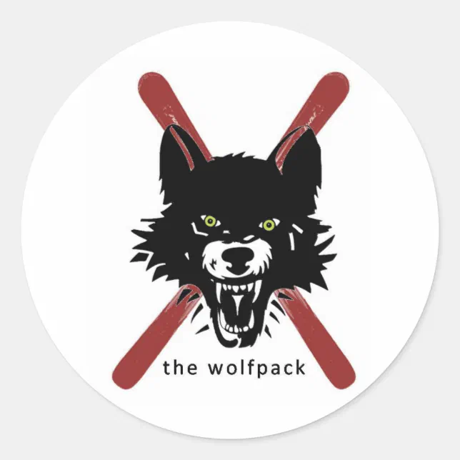 Wolfpack ski / helmet stickers | Zazzle