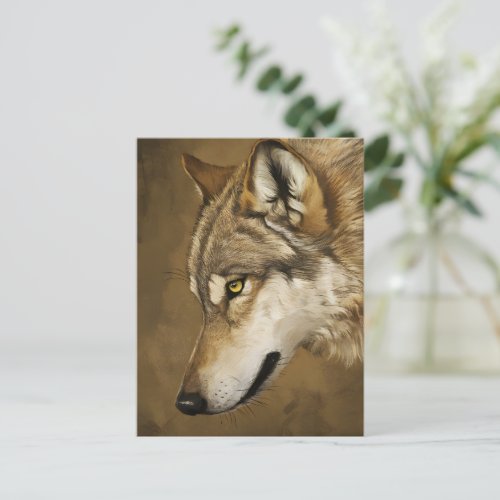 Wolfs Keen Gaze Postcard