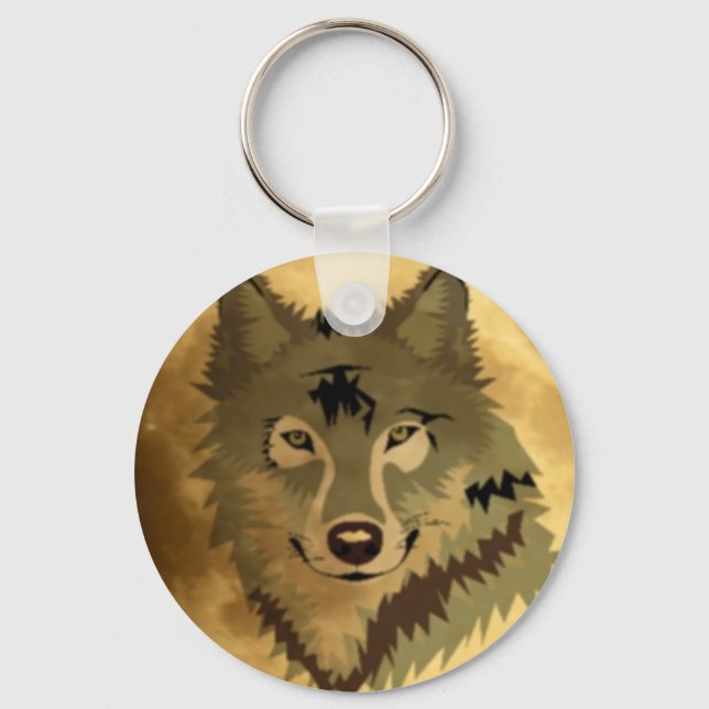 Wolfs moon keychain (Front)