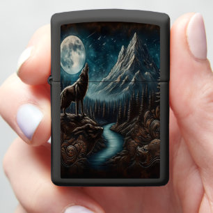 Wolf's Moonlight Howl Zippo Lighter