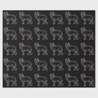 Wolfs Tree Christmas Xmas Pet Animal Wolf Lover  Wrapping Paper