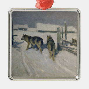 Wolfs, Winter Night, c.1910 Metal Ornament